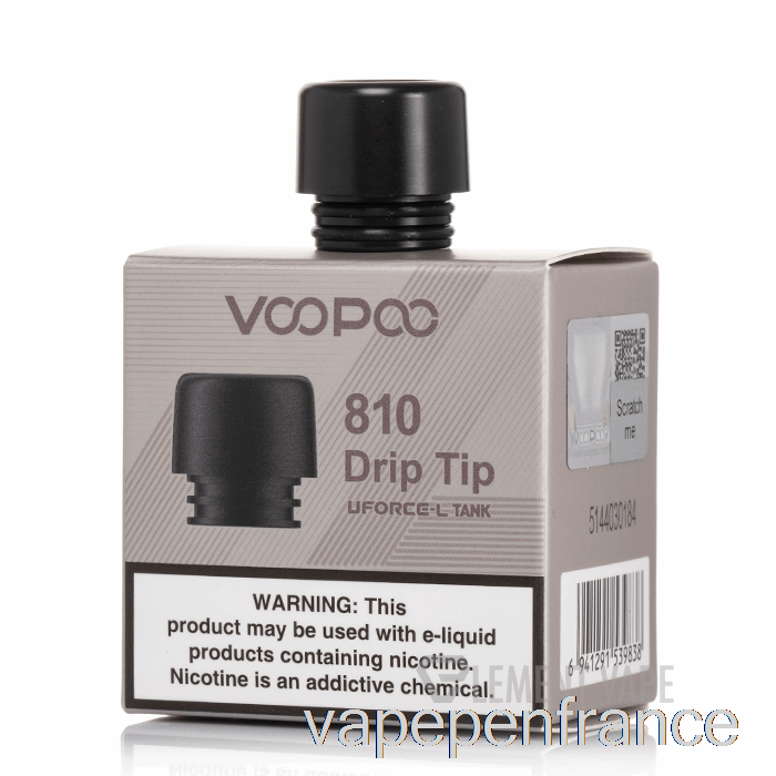 Stylo Vape Noir à Pointe Goutte à Goutte Voopoo Uforce-l 810